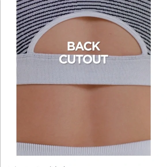 FABLETICS SPORTS BRA STARS & STRIPES BLACK & LIGHT GREY EXTRA SMALL XS - Picture 12 of 14